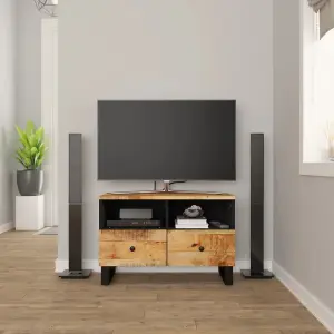 Berkfield TV Cabinet 70x33x46cm Solid Wood Mango