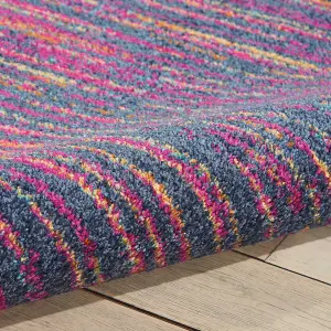 MultiColoured Luxurious Modern Abstract Dining Room Rug-160cm X 221cm