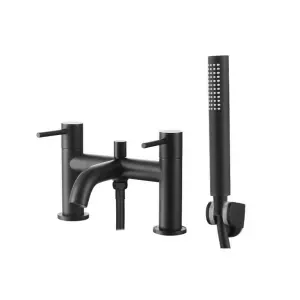 Nes Home Bath Shower Mixer Tap With Handheld Kit Matt Black