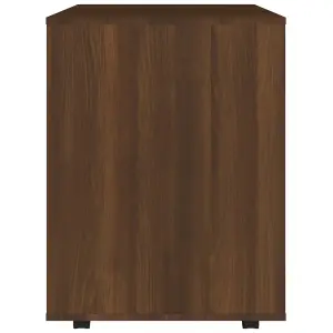 Berkfield Rolling Cabinet Brown Oak 60x53x72 cm Engineered Wood