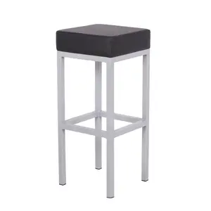 Cordish Upholstered Counter Stool with Metal Frame Black