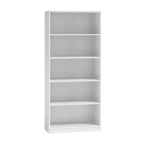 Albee Bookcase White / (5 Shelves) 182cm H x 60cm W x 32cm D