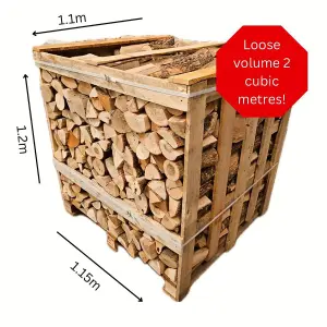 2CBM Crate Kiln Dried Ash Firewood Hardwood Logs Wood Burning & Multi Fuel Appliances