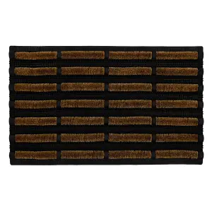 JVL Nimbus Rubber Coir Tuffscrape Doormat, 45x75cm