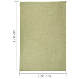 Outdoor Flatweave Rug 120x170 cm Green