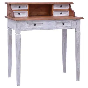 Berkfield Writing Desk with Drawers 90x50x101 cm Solid Reclaimed Wood