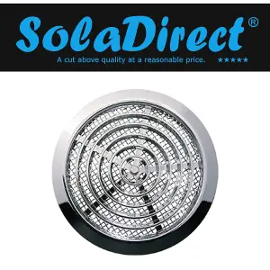 Chrome Mini Round Air Vent Grille 80mm with Flange and Fly Screen Ventilation Cover