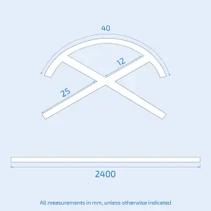 Nes Home Bathroom External Corner White Trims For Shower Wall Panels PVC Cladding 2.4m Set Of 4 For 10mm Panels