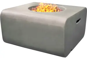 Centurion Supports Fireology ADELPHI Dark Grey Lavish Garden Outdoor Fire Pit with Eco-Stone Finish - Fully Assembled