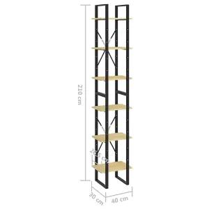 Berkfield High Cabinet 40x30x210 cm Solid Pine Wood