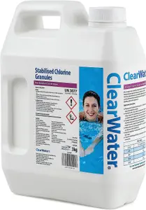 CLEARWATER 5KG CHEMICAL CHLORINE GRANULES SWIMMING POOL SPA HOT TUB FOR CLEANING