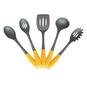 Deiss Pro 5-piece Nylon Kitchen Utensil Set - Safe for Non-stick Cookware