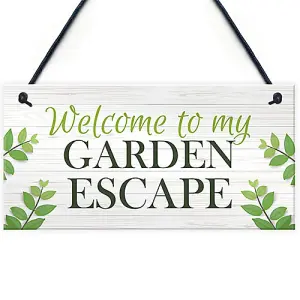 Garden Signs And Plaques Garden Escape Sign Summerhouse Shed Decking Sign