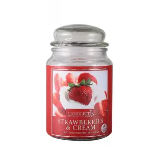 18Oz Scented Jar Candle Strawberries & Cream