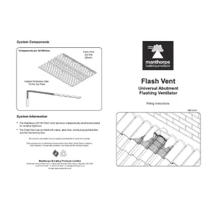 Manthorpe Flash Vent Roofing Lead Ventilation Abutment Flashing 3 Metres G1105