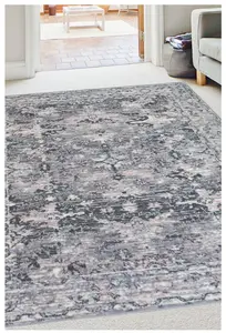 Maestro Collection Vintage Design Rug in Grey & Pink  3118 GB22