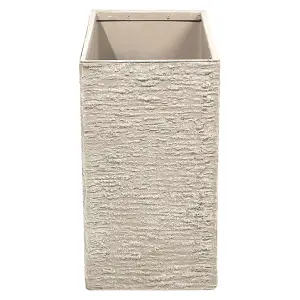 Rectangular Plant Pot 29 x 70 x 50 cm Beige EDESSA