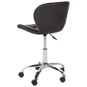 Beliani Retro Desk Chair Black VALETTA