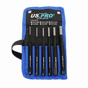 US PRO Tools PIN Punch set 6pc Parallel Pin Metric Punch Tool Set 2.5mm - 10mm 3263