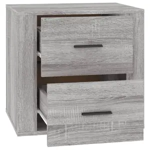 Berkfield Bedside Cabinet Grey Sonoma 50x39x47 cm