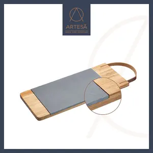 Artesa Acacia Wood and Slate Serving Board