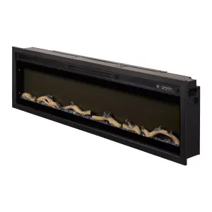 Focal Point Sasanoa 1.5kW Matt Black Electric Fire (H)455mm (W)1548mm (D)152mm