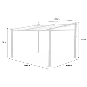 sweeek. Replacement canopy roof for 3x4m Murum pergola Murum Beige