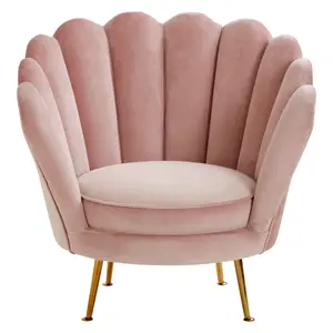 Interiors by Premier Ovala Pink Scalloped Chair