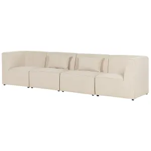 4 Seater Modular Jumbo Cord Sofa Beige LEMVIG