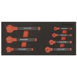 Premier Insulated Open-End Spanner Set With Tool Tray 7 Pieces VDE Approved