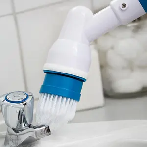 Power Spin Scrubber - 275RPM Cordless Lightweight Electric Bathroom Kitchen Cleaning Brush with 3 Heads & Extension Pole