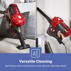 Geepas 2-in-1 Stick & Handheld Vacuum Cleaner with HEPA Filter Low Noise 600W