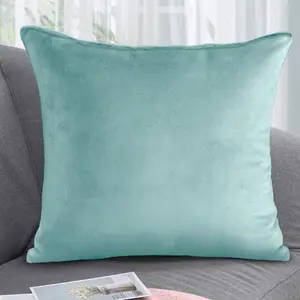 Nayelee Square Throw Pillow Cover (Set of 4) Light Cyan