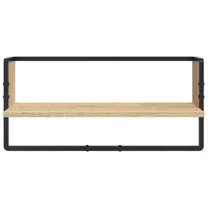 Marusya 4 Piece Floating Shelf (Set of 4) Sonoma Oak