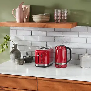 KitchenAid Breakfast Suite Empire Red 1.7L Kettle and 2 Slice Toaster Set