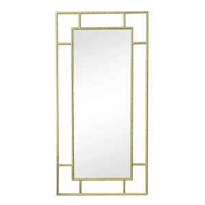 Melody Maison Large Gold Framed Wall Mirror 120cm x 60cm