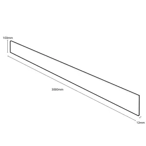 Wilsonart Marmo bianco Matt Cream Marble effect Laminate Kitchen Upstand (L)3000mm