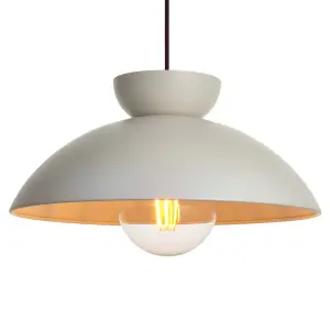 Stacked Matt White LED Pendant ceiling light, (Dia)380mm