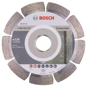 Bosch Professional Diamond Cutting Disc for Concrete - 125 x 22.23 x 1.6 x 10 mm