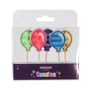 Kaleidoscope Balloon Candles Multicoloured (One Size)