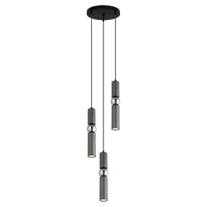 Luminosa Isidora Modern 3 Light Cluster Pendant Ceiling Light, GU10