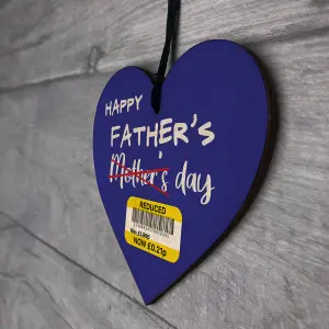 Red Ocean Funny Father's Day Gift For Dad - Novelty Wooden Heart Joke Gift For Dad - Fathers Day Gift From Daughter Son