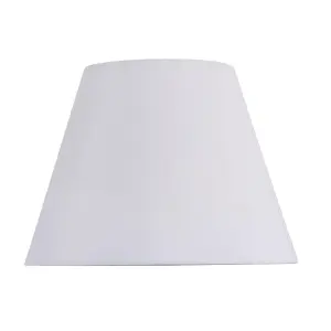 First Choice Lighting 8 Inch White Textured Cotton Tapered Fabric Shade