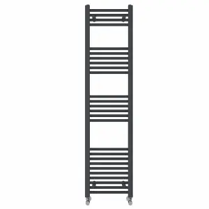 Right Radiators 1600x400 mm Straight Heated Towel Rail Radiator Bathroom Ladder Warmer Anthracite