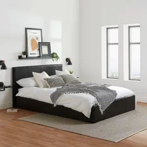 Birlea Berlin Double Ottoman Bed Black