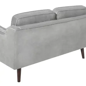 2 Seater Velvet Sofa Light Grey LOKKA