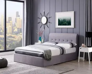 Carmel Double 4ft 6 Grey End Opening Ottoman Bed