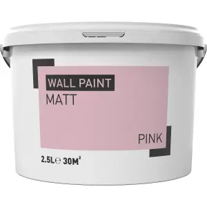 Pink Matt Emulsion paint, 2.5L