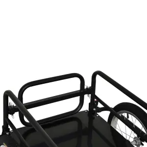 HOMCOM Bicycle Cargo Trailer for Shop Luggage Storage Utility w/ Hitch