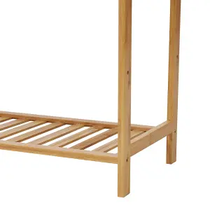 5-Tier Solid Wooden Shoe Rack for Entryway Natural